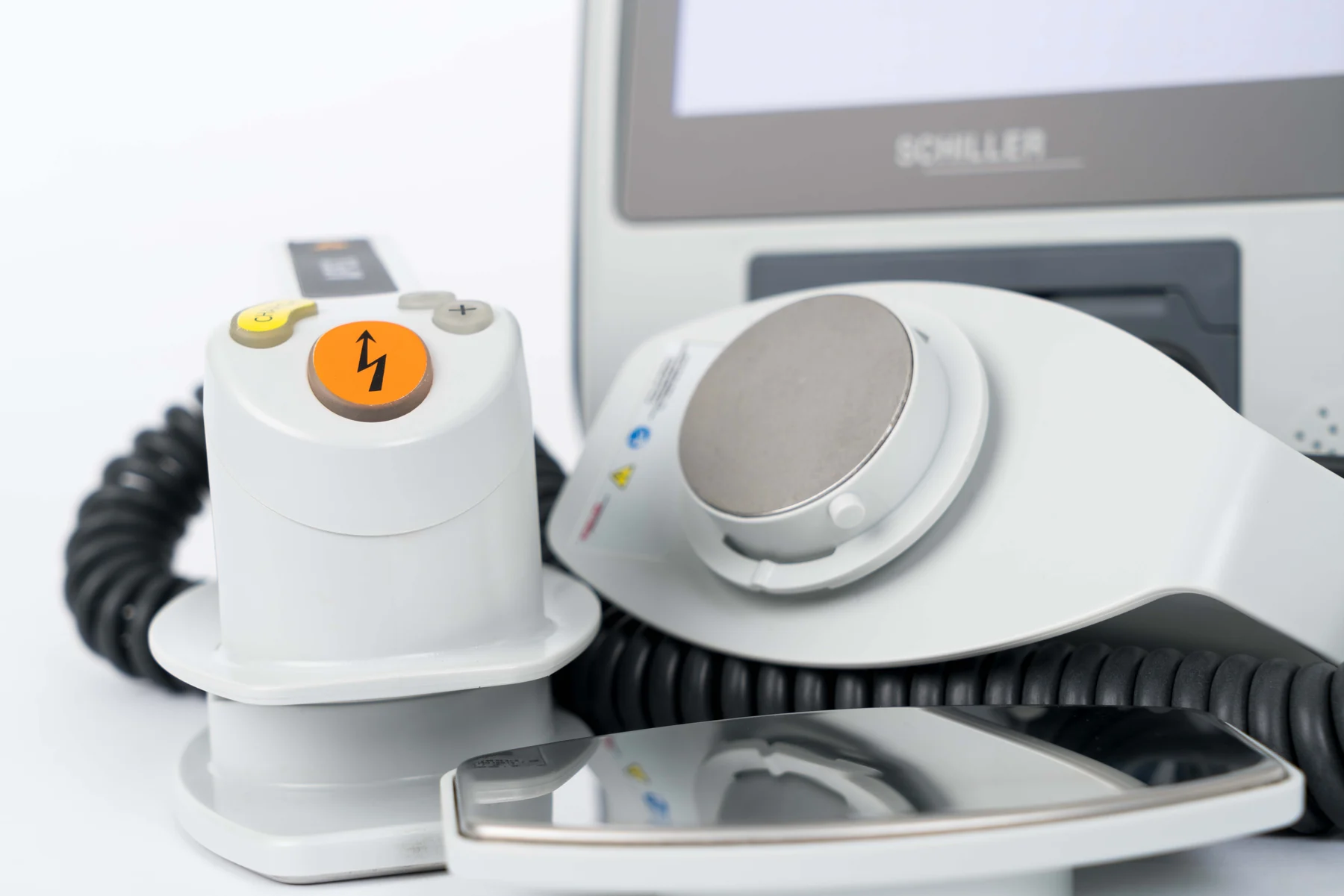 Palas externas y adaptadores pediátricos del desfibrilador SCHILLER DEFIGARD HD-7